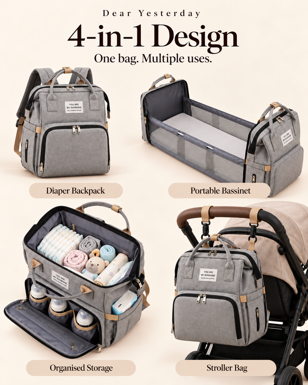 Cuddle Nest™ 4-in-1  Baby Backpack