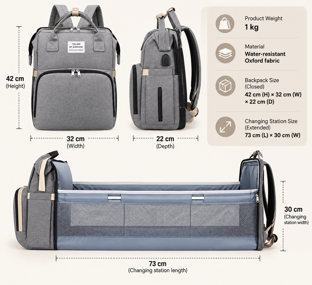 Cuddle Nest™ 4-in-1  Baby Backpack